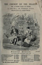 Tapa de The entirely new and original drama, in three parts, entitled the Cricket on the hearth