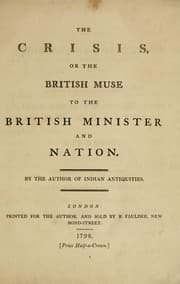 Tapa de The crisis, or The British muse to the British minister and nation