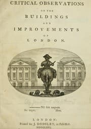 Tapa de Critical observations on the buildings and improvements of London
