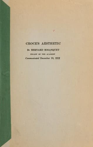Tapa de Croce's Aesthetic