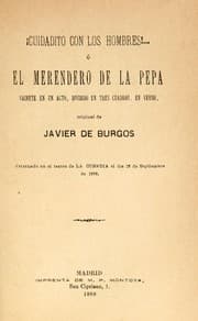 Tapa de !Cuidadito con los hombres!--, o, El merendero de la Pepa
