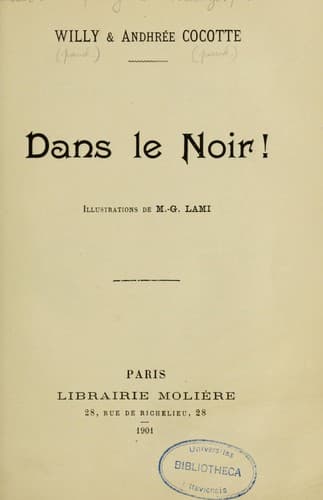Tapa de Dans le noir