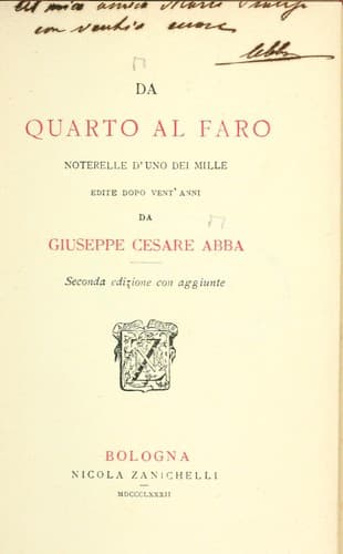 Tapa de Da Quarto al Faro