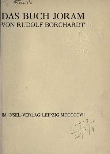 Tapa de Das Buch Joram