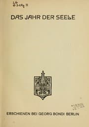 Tapa de Das Jahr der Seele
