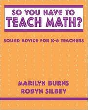 Tapa de So you have to teach math?