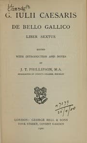 Tapa de De bello Gallico, liber sextus