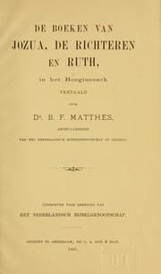 Tapa de De Boeken van Jozua, de richteren en Ruth, in het Boegineesch