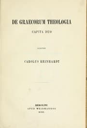 Tapa de De graecorum theologia capita duo