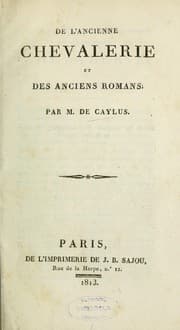 Tapa de De l'ancienne chevalerie et des anciens romans