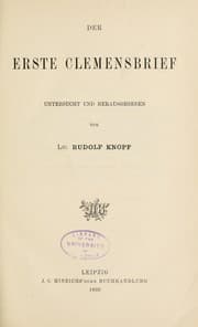 Tapa de Der erste Clemensbrief