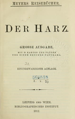 Tapa de Der Harz