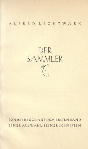 Tapa de Der Sammler