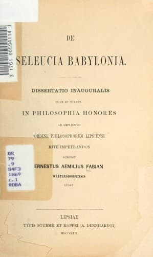 Tapa de De Seleucia Babylonia