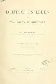 Tapa de Deutsches Leben im XIV und XV Jahrhundert