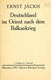 Tapa de Deutschland im Orient nach dem Balkankrieg