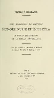 Tapa de Deux romanciers de Provence, Honoré d'Urfé et Emile Zola