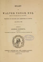 Tapa de Diary of Walter Yonge, esq