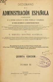 Tapa de Diccionario de la administración española