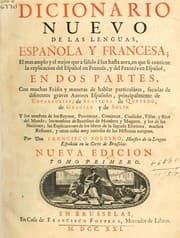Tapa de Dicionario nuevo de la lenguas, española y francesa ...