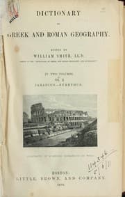 Tapa de Dictionary of Greek and Roman geography