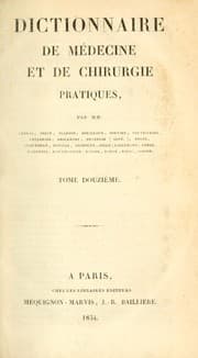 Tapa de Dictionnaire de médecine et de chirurgie pratiques