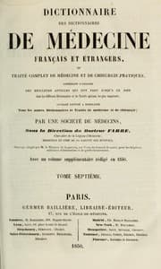 Tapa de Dictionnaire des dictionnaires de médecine français et étrangers, ou, Traité complet de médecine et de chirurgie pratiques