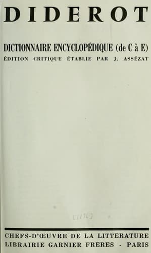 Tapa de Dictionnaire encyclopédique