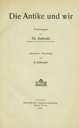 Tapa de Die Antike und wir