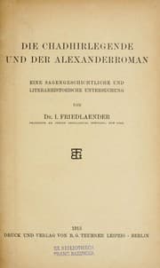 Tapa de Die Chadhirlegende und der Alexanderroman