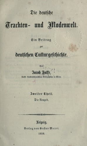 Tapa de Die deutsche Trachten- und Modenwelt