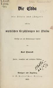 Tapa de Die Edda, die Ältere und Jüngere