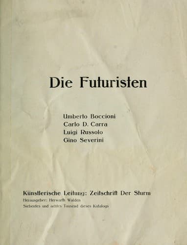 Tapa de Die Futuristen