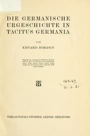 Tapa de Die germanische Urgeschichte in Tacitus Germania