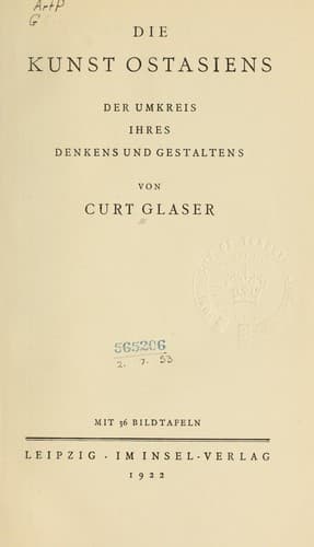 Tapa de Die Kunst Ostasiens
