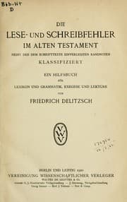 Tapa de Die Lese-und Schreibfehler im Alten Testament