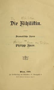 Tapa de Die Nihilistin