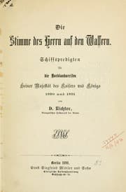 Tapa de Die Stimme des herrn auf den Wassern ...