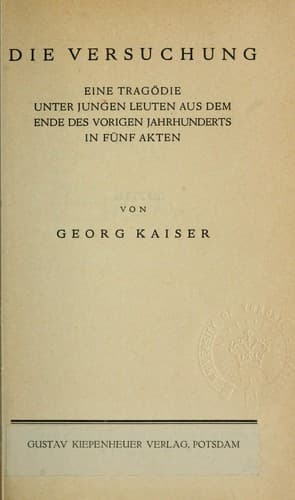Tapa de Die Versuchung