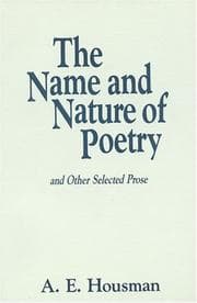 Tapa de The name and nature of poetry and other selected prose