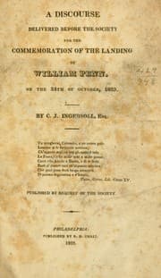 Tapa de A discourse delivered before the Society for the commemoration of the landing of William Penn