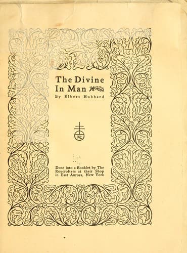 Tapa de The divine in man