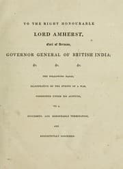 Tapa de Documents illustrative of the Burmese war