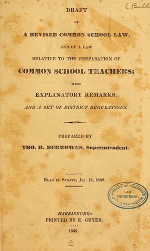 Tapa de Draft of a revised common law school