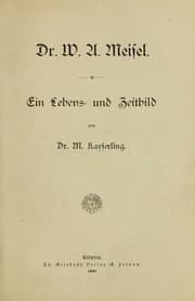 Tapa de Dr. [i.e. Doktor] W.A. Meisel