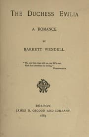 Tapa de The duchess Emilia, a romance