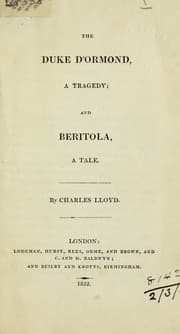 Tapa de The Duke d'Ormond, a tragedy