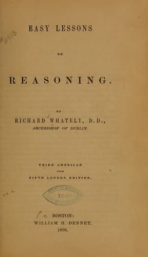 Tapa de Easy lessons on reasoning
