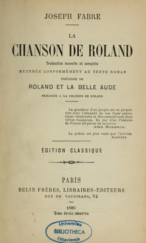 Tapa de La Chanson de Roland