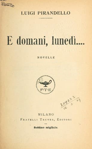 Tapa de E domani, lunedi ... novelle